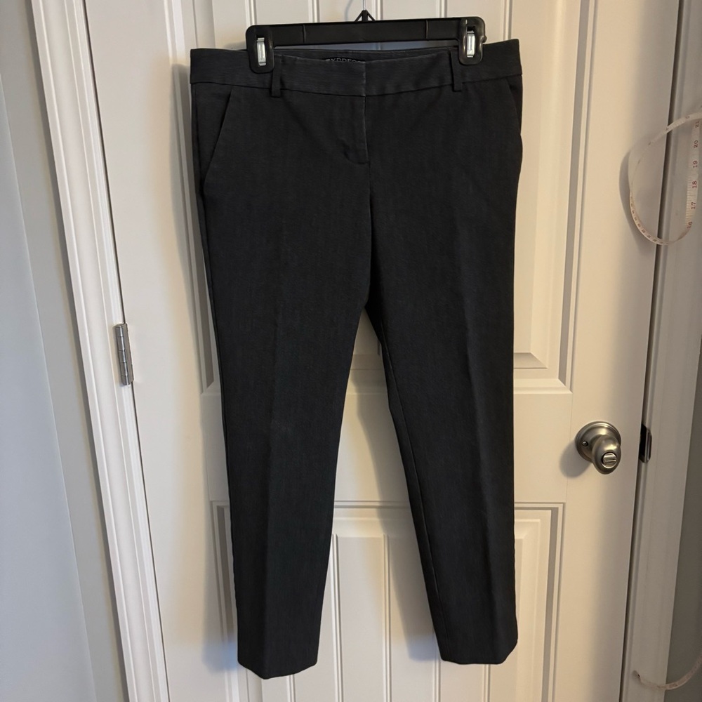 Express Columnist Charcoal Gray/Black Trousers Women's Size 6